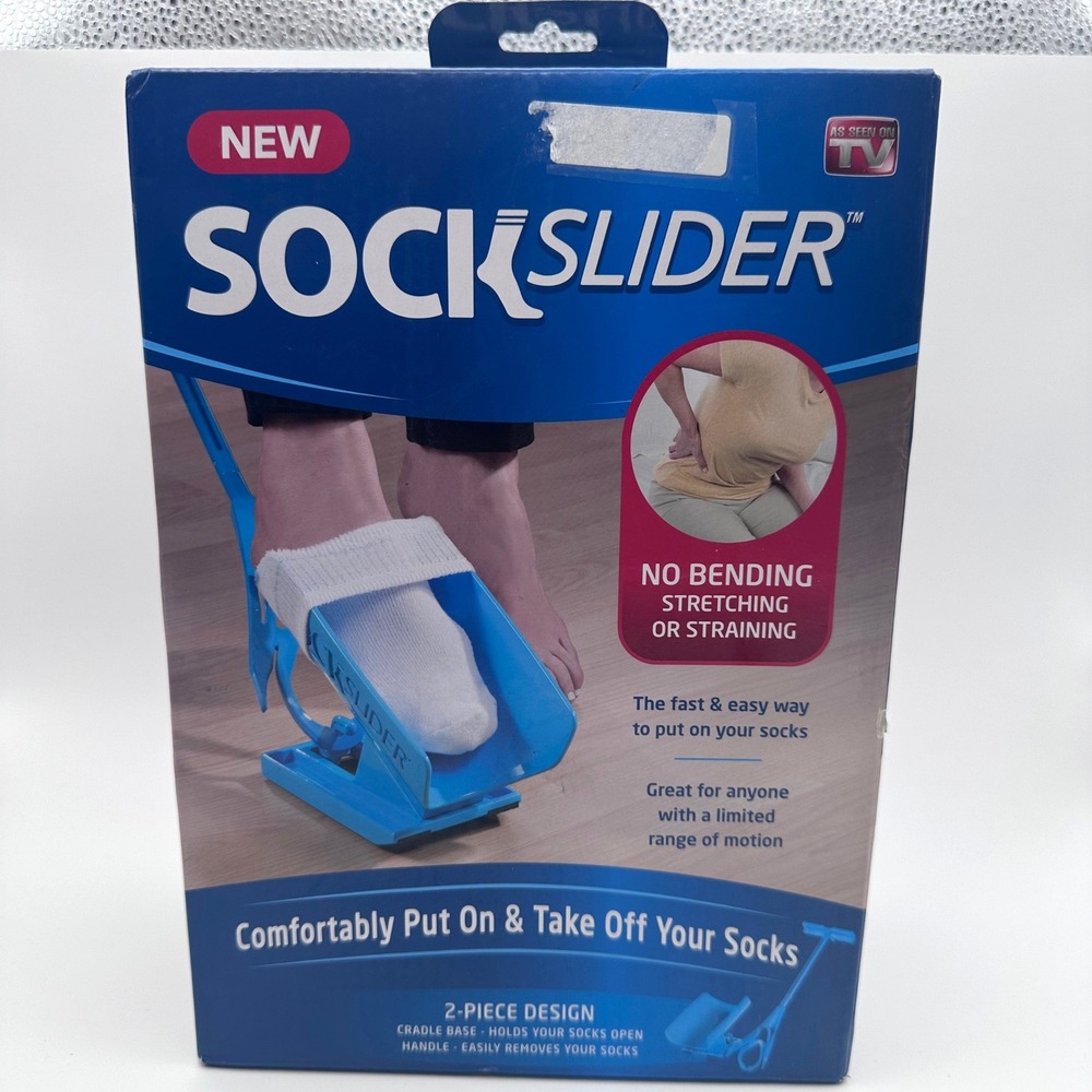 Sock Slider As Seen On TV Mobility Aid Stocking Helper Tool – Open Box
